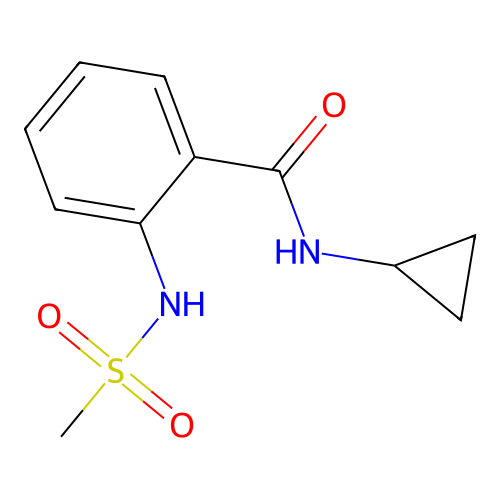 N-cyclopropyl-2-(methanesulfonamido)benzamide structure