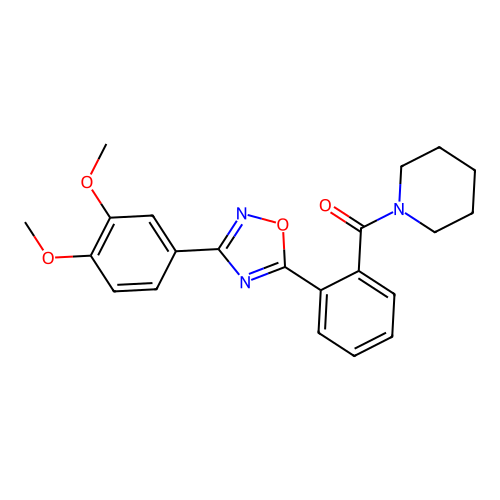 [2-[3-(3,4-Dimethoxyphenyl)-1,2,4-oxadiazol-5-yl]phenyl]-piperidin-1-ylmethanone structure
