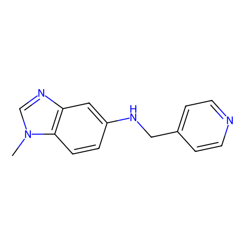 1-methyl-N-(pyridin-4-ylmethyl)benzimidazol-5-amine structure