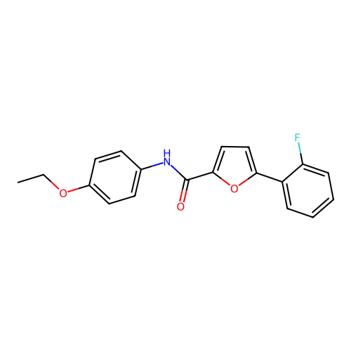 N-(4-ethoxyphenyl)-5-(2-fluorophenyl)furan-2-carboxamide structure