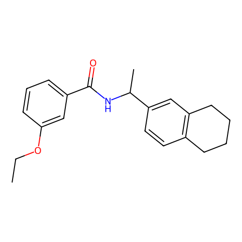 3-ethoxy-N-[1-(5,6,7,8-tetrahydronaphthalen-2-yl)ethyl]benzamide structure