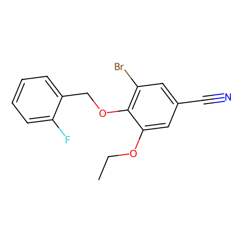 3-Bromo-5-ethoxy-4-[(2-fluorophenyl)methoxy]benzonitrile structure