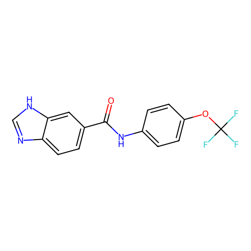 N-[4-(trifluoromethoxy)phenyl]-3H-benzimidazole-5-carboxamide structure