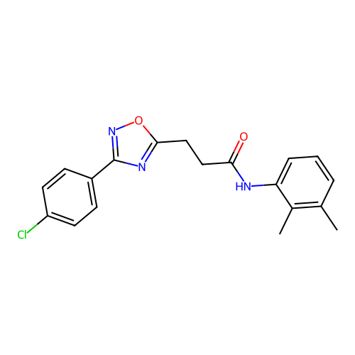 3-[3-(4-chlorophenyl)-1,2,4-oxadiazol-5-yl]-N-(2,3-dimethylphenyl)propanamide structure