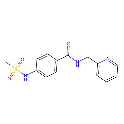 4-(methanesulfonamido)-N-(pyridin-2-ylmethyl)benzamide structure