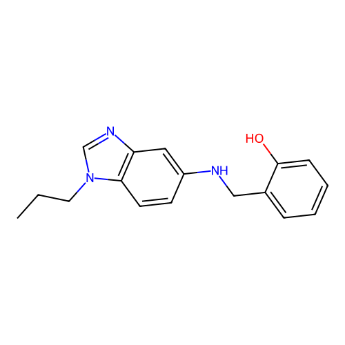 2-[[(1-Propylbenzimidazol-5-yl)amino]methyl]phenol structure
