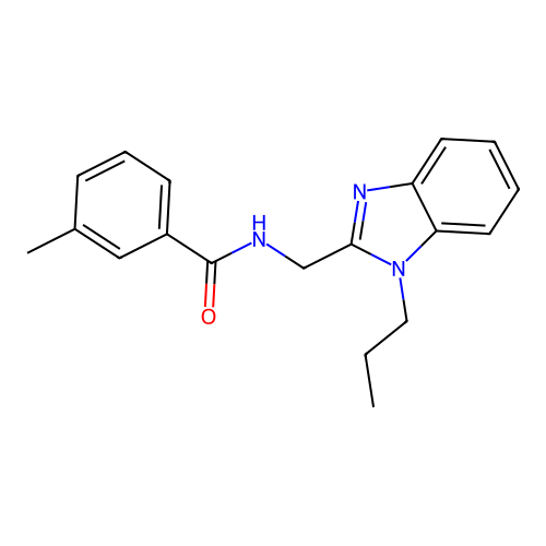 3-methyl-N-[(1-propylbenzimidazol-2-yl)methyl]benzamide structure
