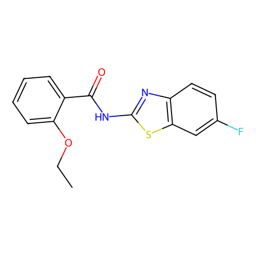 2-ethoxy-N-(6-fluoro-1,3-benzothiazol-2-yl)benzamide structure