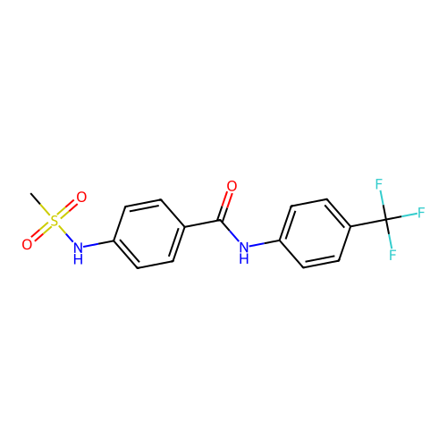 4-(methanesulfonamido)-N-[4-(trifluoromethyl)phenyl]benzamide structure