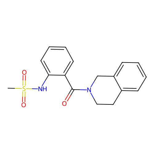 N-[2-(3,4-dihydro-1H-isoquinoline-2-carbonyl)phenyl]methanesulfonamide structure