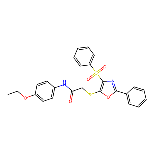 N-(4-ethoxyphenyl)-2-((2-phenyl-4-(phenylsulfonyl)oxazol-5-yl)thio)acetamide structure