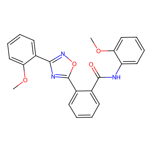 N-(2-methoxyphenyl)-2-[3-(2-methoxyphenyl)-1,2,4-oxadiazol-5-yl]benzamide structure