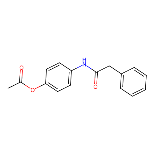 Acetic acid [4-[(1-oxo-2-phenylethyl)amino]phenyl] ester structure