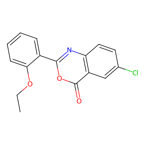 6-chloro-2-(2-ethoxyphenyl)-4H-3,1-benzoxazin-4-one structure