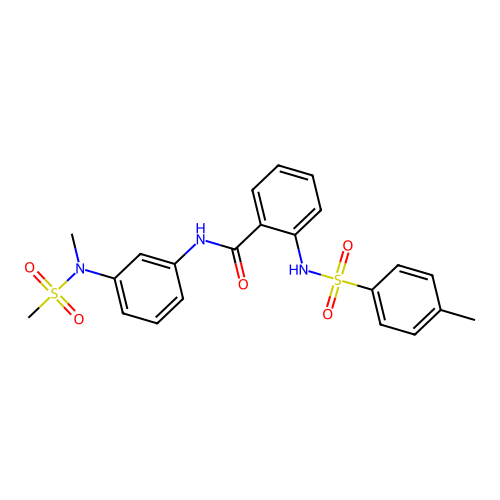 N-[3-[methyl(methylsulfonyl)amino]phenyl]-2-[(4-methylphenyl)sulfonylamino]benzamide structure