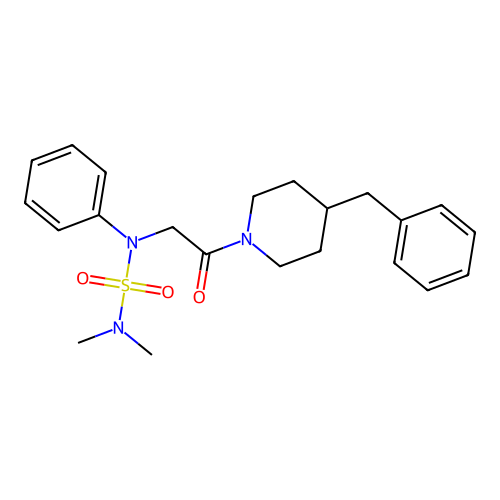 1-(4-benzylpiperidin-1-yl)-2-[N-(dimethylsulfamoyl)anilino]ethanone structure