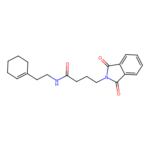 N-[2-(cyclohexen-1-yl)ethyl]-4-(1,3-dioxoisoindol-2-yl)butanamide structure