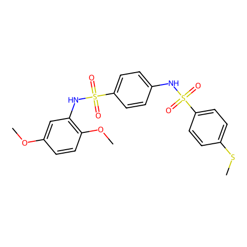 N-(2,5-dimethoxyphenyl)-4-[(4-methylsulfanylphenyl)sulfonylamino]benzenesulfonamide structure