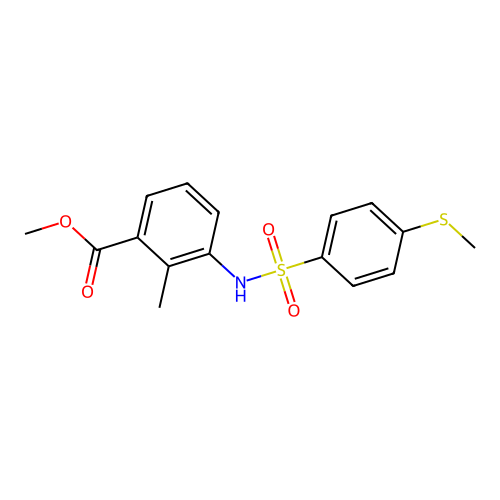 Methyl 2-methyl-3-({[4-(methylsulfanyl)phenyl]sulfonyl}amino)benzoate structure