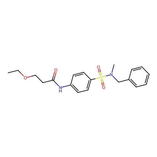 N-[4-[benzyl(methyl)sulfamoyl]phenyl]-3-ethoxypropanamide structure