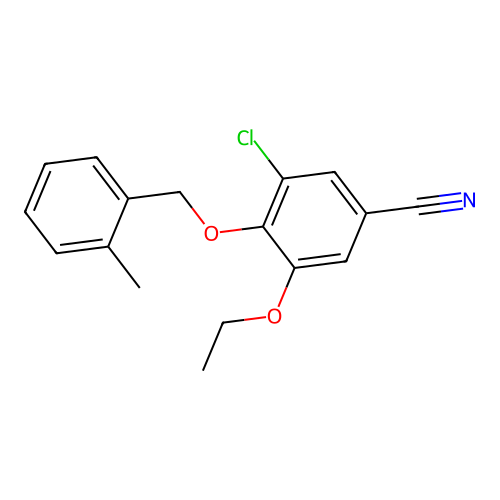 3-Chloro-5-ethoxy-4-[(2-methylphenyl)methoxy]benzonitrile structure