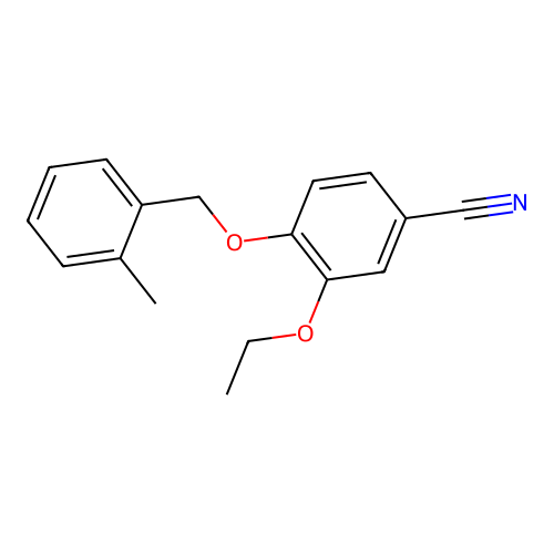 3-Ethoxy-4-[(2-methylphenyl)methoxy]benzonitrile structure