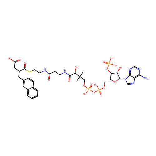 Naphthyl-2-methyl-succinyl-CoA structure