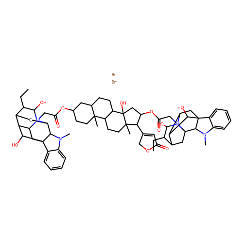 Strophanthidine-19-carbonic acid-ajmaline bromide methyl ether structure