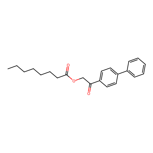 2-[1,1'-Biphenyl]-4-yl-2-oxoethyl octanoate structure