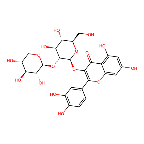 Quercetin 3-O-Sambubioside structure