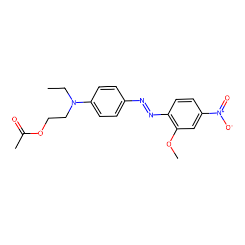 2-(Ethyl(4-((2-methoxy-4-nitrophenyl)azo)phenyl)amino)ethyl acetate structure