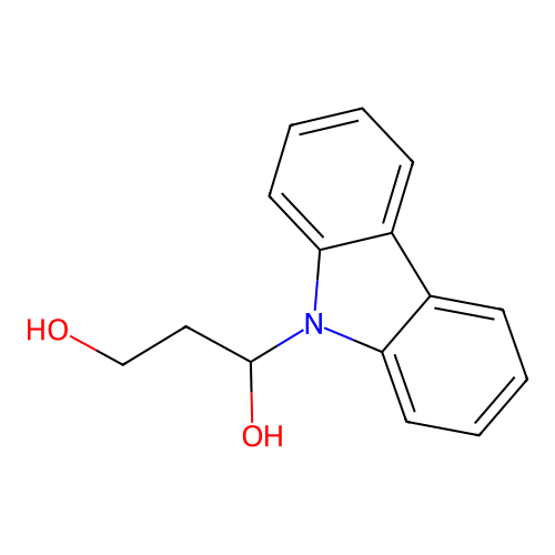 1-Carbazol-9-ylpropane-1,3-diol structure