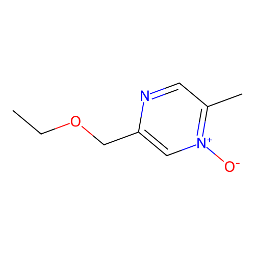 Pyrazine, 2-(ethoxymethyl)-5-methyl-, 4-oxide structure