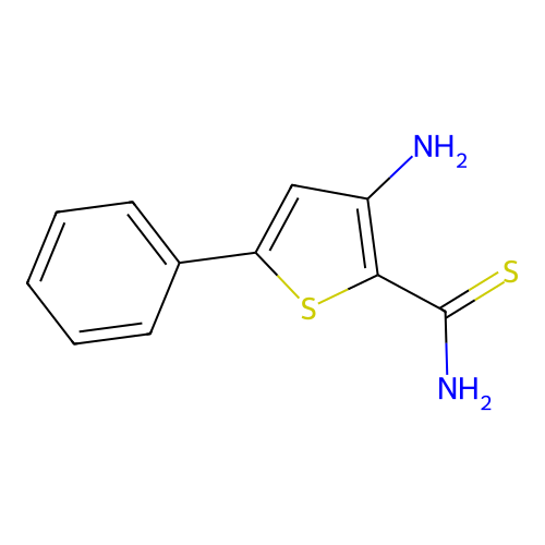 3-Amino-5-phenylthiophene-2-carbothioamide structure
