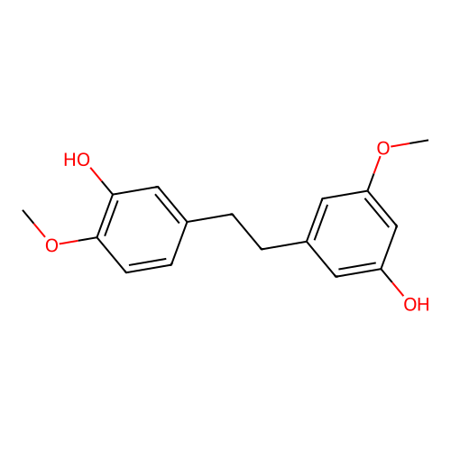 5-(2-(3-Hydroxy-5-methoxyphenyl)ethyl)-2-methoxyphenol structure