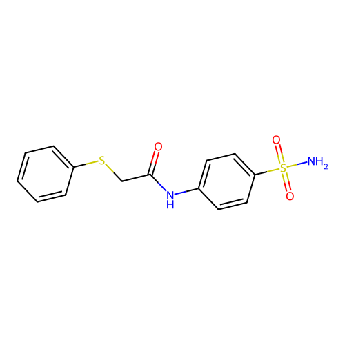 2-(phenylthio)-N-(4-sulfamoylphenyl)acetamide structure