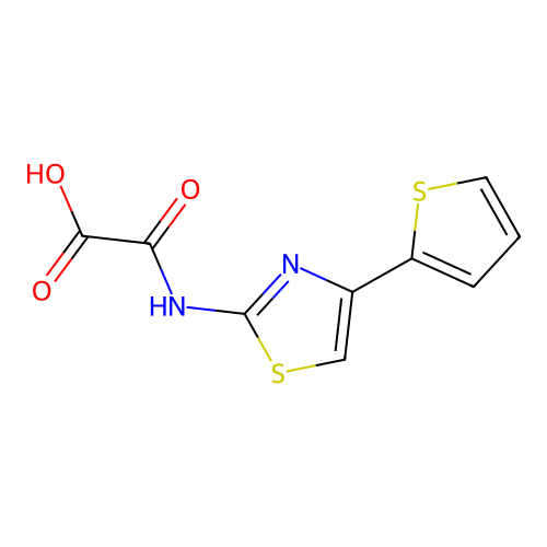 Acetic acid, oxo((4-(2-thienyl)-2-thiazolyl)amino)- structure