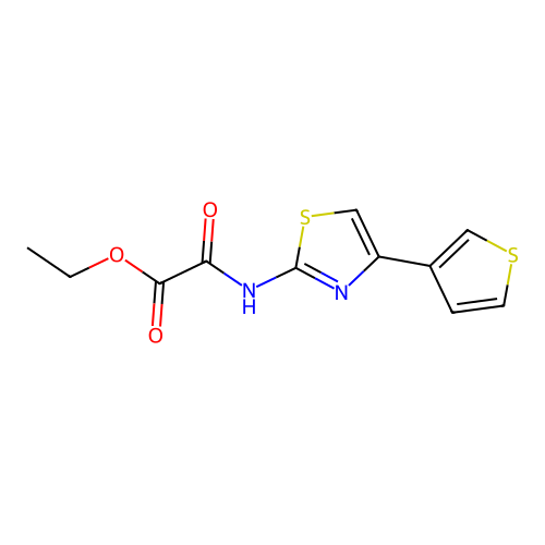 Acetic acid, oxo((4-(3-thienyl)-2-thiazolyl)amino)-, ethyl ester structure