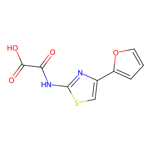 Acetic acid, oxo((4-(2-furanyl)-2-thiazolyl)amino)- structure