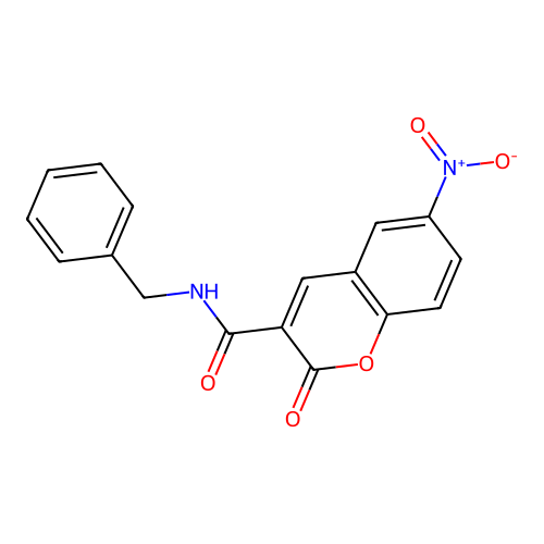 N-benzyl-6-nitro-2-oxo-2H-chromene-3-carboxamide structure