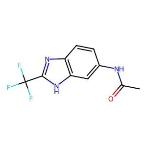 Acetamide, N-(2-(trifluoromethyl)-5-benzimidazolyl)- structure