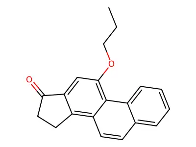 15,16-Dihydro-11-propoxy-17H-cyclopenta(a)phenanthren-17-one structure