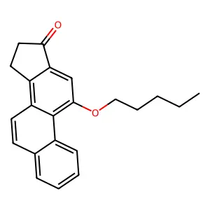 17H-Cyclopenta(a)phenanthren-17-one, 15,16-dihydro-11-(pentyloxy)- structure