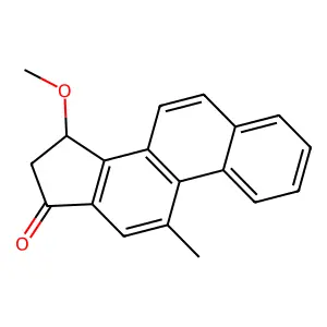 15,16-Dihydro-11-methyl-15-methoxycyclopenta(a)phenanthren-17-one structure