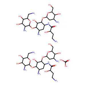 1-N-((S)-4-amino-2-hydroxybutyryl)-2''-deoxykanamycin B structure