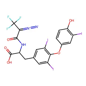 N-2-Diazo-3,3,3-trifluoropropionyl-3,5,3'-triiodothyronine structure