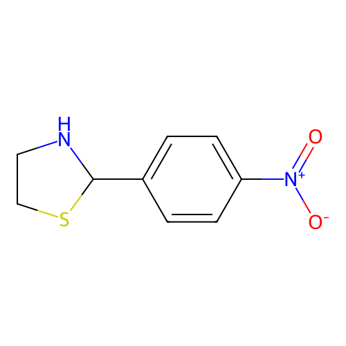 2-(4-Nitrophenyl)-1,3-thiazolidine structure