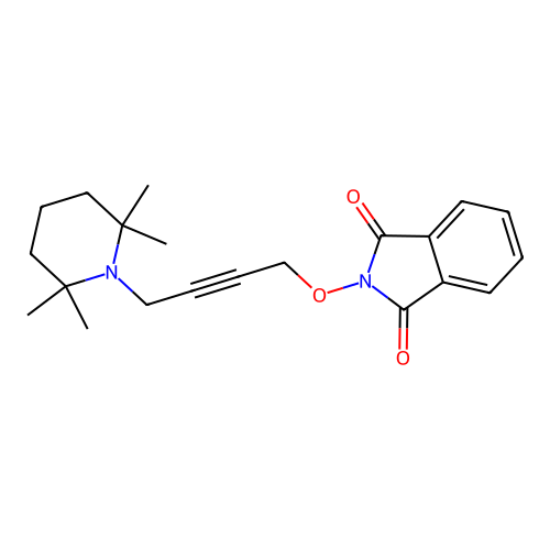 2-[4-(2,2,6,6-Tetramethylpiperidin-1-yl)but-2-ynoxy]isoindole-1,3-dione structure