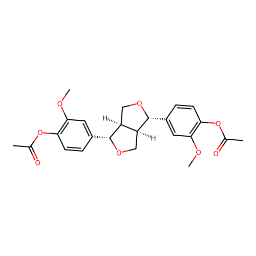 (+)-Pinoresinol diacetate structure