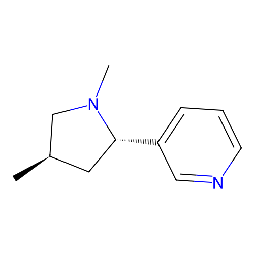 3-[(2S,4R)-1,4-dimethylpyrrolidin-2-yl]pyridine structure